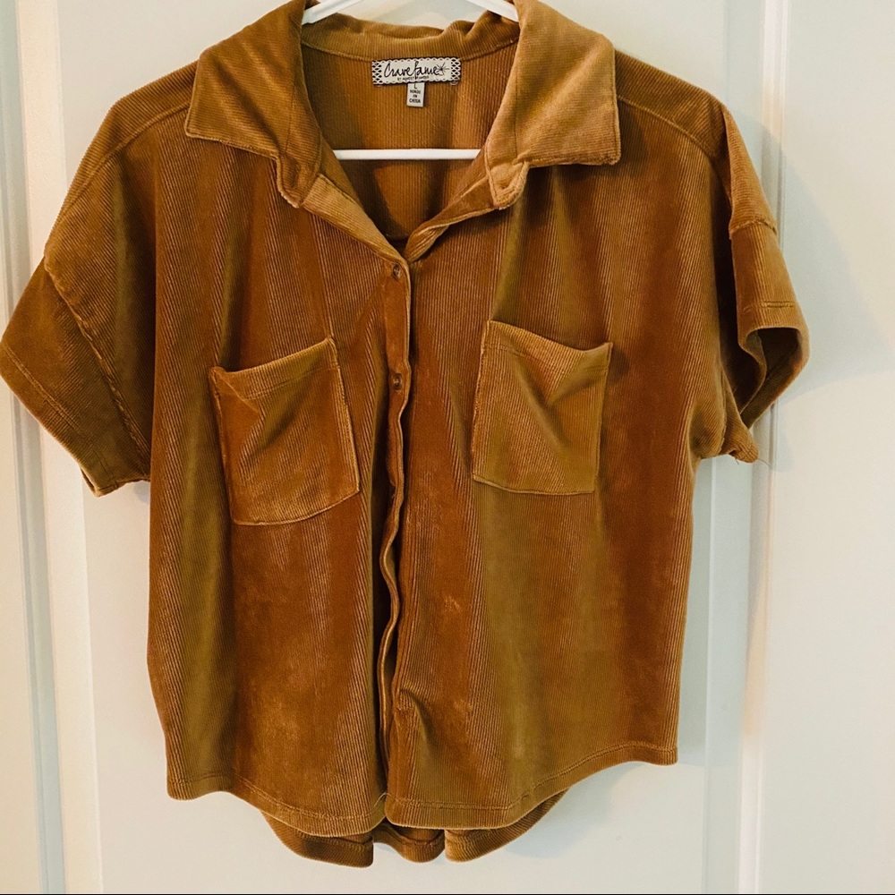 Almost Famous Corduroy Crop Top